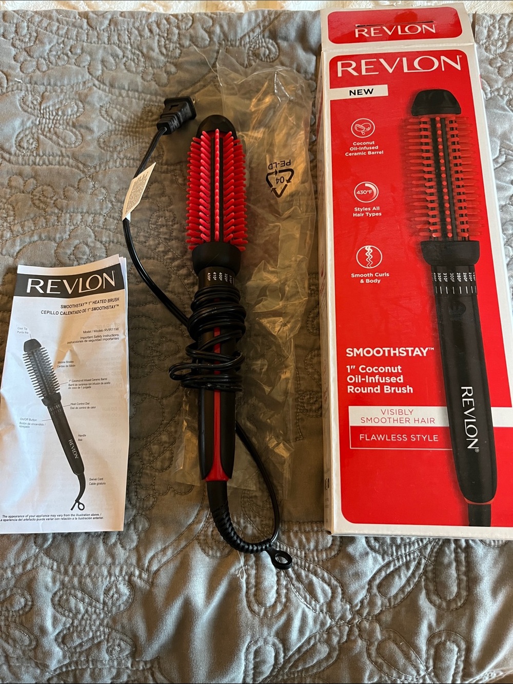 Revlon 1” coconut oil infused round brush